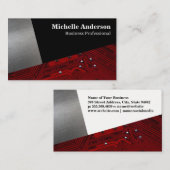 De Visite Métallique | Carte mère | Géométrique (Devant / Derrière)