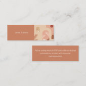 De Visite Mini Boho Moderne Floral Terracotta Mariage Carte RSVP (Devant / Derrière)