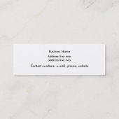 De Visite Mini Bus. Carte - Porte du bureau (Dos)