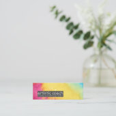 De Visite Mini Carte à baguette Artistic QR Sherbet Rainbow (Debout devant)