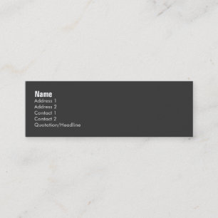 De Visite Mini Carte abstraite du profil Rétro-Mod