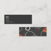 De Visite Mini Carte abstraite du profil Rétro-Mod (Devant / Derrière)