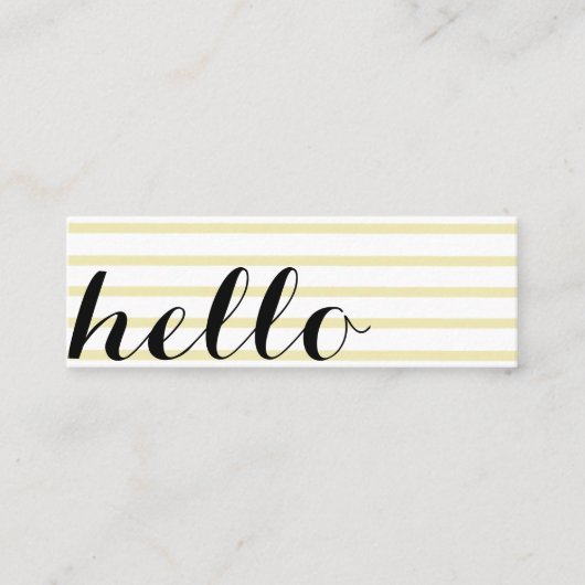 De Visite Mini Carte Bonjour interprète traducteur professeur (Devant)