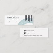 DE VISITE MINI CARTE D'AFFICHAGE ABSTRAITE AQUA BLUE STUD (Devant / Derrière)