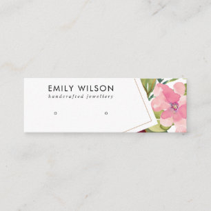 DE VISITE MINI CARTE D'AFFICHAGE BURGUNDY BLUSH FLORAL STUD