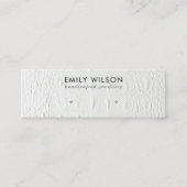 DE VISITE MINI CARTE D'AFFICHAGE EN CUIR BLANC TEXTURE ÉTUDIANT (Devant)