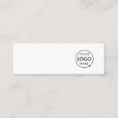 De Visite Mini Carte d'affichage Logo White Stud oreille bijoux (Devant)