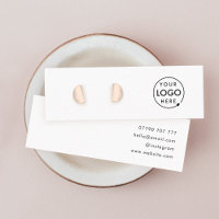 Carte d'affichage Logo White Stud oreille bijoux