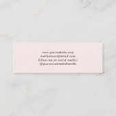 De Visite Mini Carte d'affichage rose à boucle à oreille chic Scr (Dos)