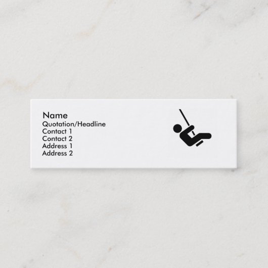 De Visite Mini Carte d'appel à pivot bleu (Devant)