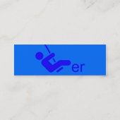 De Visite Mini Carte d'appel à pivot bleu (Dos)