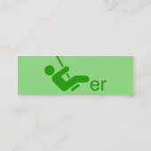 De Visite Mini Carte d'appel à pivot vert (Dos)