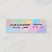 De Visite Mini carte d'escompte en marbre fluide (Dos)