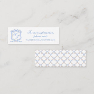 De Visite Mini Carte d'information du concepteur d'aquarelle Blue