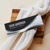 De Visite Mini Carte d'insertion moderne Black Silver Metallic Gr