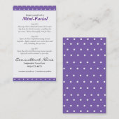 De Visite Mini carte d'instruction faciale (Devant / Derrière)