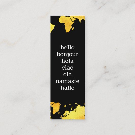 De Visite Mini Carte du monde (Devant)