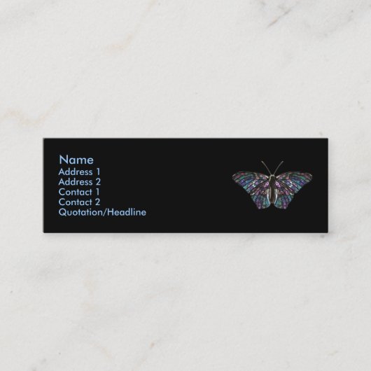 De Visite Mini Carte du profil Butterfly-5 (Devant)