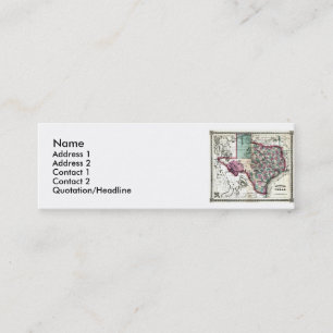 De Visite Mini Carte du Texas et drapeau d'état