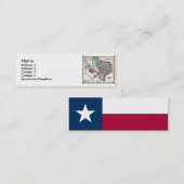De Visite Mini Carte du Texas et drapeau d'état (Devant / Derrière)