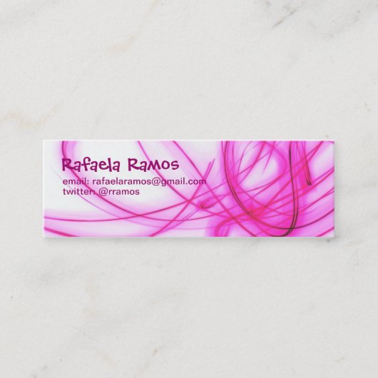 De Visite Mini Carte Je dépéris Light Rosa (Devant)