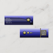 De Visite Mini Carte métallique Futuristique Hi Tech Faux avec co (Devant / Derrière)