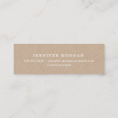 De Visite Mini Carte produit artisanal en script blanc kraft (Dos)