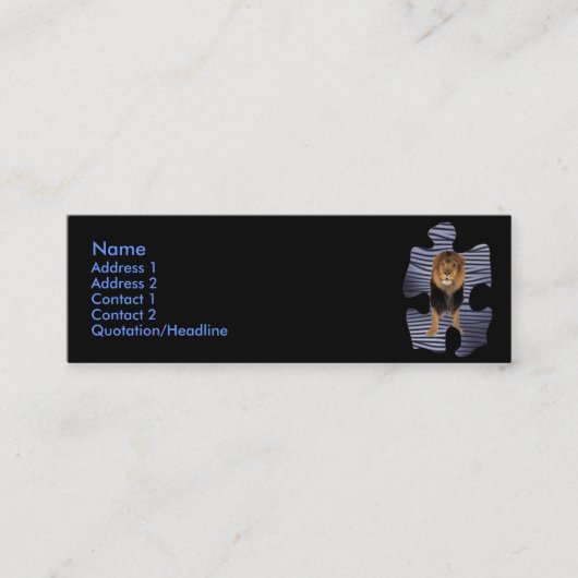 De Visite Mini Carte profil Lion King (Devant)