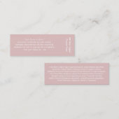 De Visite Mini Carte rose d'ingrédient (Devant / Derrière)