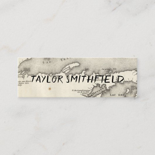 De Visite Mini carte rustique (Devant)