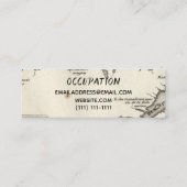 De Visite Mini carte rustique (Dos)