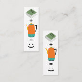 De Visite Mini Carte Signet Lecture Plus Café (Devant / Derrière)