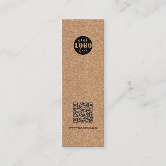 De Visite Mini Carte Signet papier Kraft simple (Devant)