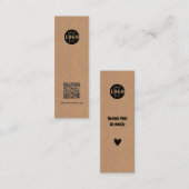 De Visite Mini Carte Signet papier Kraft simple (Devant / Derrière)
