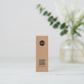 De Visite Mini Carte Signet papier Kraft simple (Debout devant)