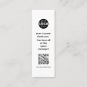 De Visite Mini Carte simple Signet noir et blanc (Devant)