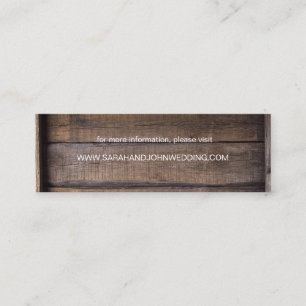 De Visite Mini Carte Web Chic Rustic Wood Mariage