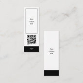 De Visite Mini code qr personnalisé affaires simple blanc carte s (Devant / Derrière)