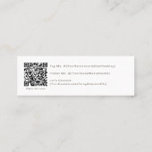De Visite Mini code qr rose médias sociaux carte bachelorette (Dos)