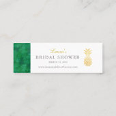 De Visite Mini Élégante carte d'insertion tropicale (Dos)