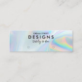 De Visite Mini Faux Holo Logo Médias sociaux Écouter la carte (Devant)