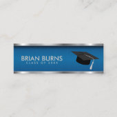 De Visite Mini Graduation - Carte d'insertion bleue (Devant)