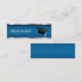 De Visite Mini Graduation - Carte d'insertion bleue (Devant / Derrière)