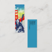 De Visite Mini Guitariste - carte maigre (Devant / Derrière)