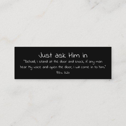 De Visite Mini Jésus vous aime Carte (Dos)