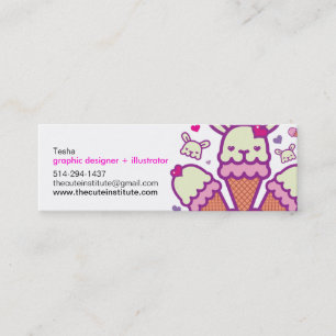 De Visite Mini la carte mignonne d'institut