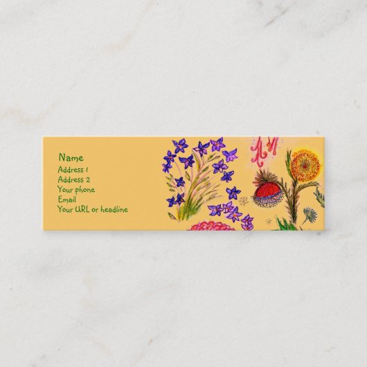 De Visite Mini L'étincelle fleurit la carte (Devant)