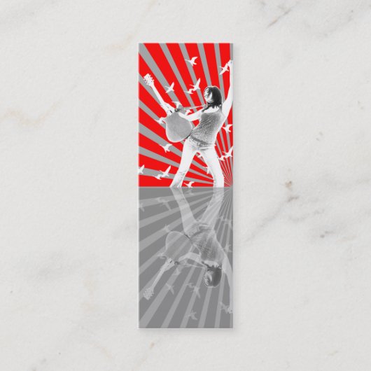 De Visite Mini Miroir, miroir - carte maigre (Devant)