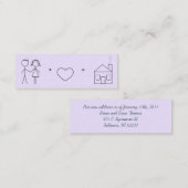 De Visite Mini Nouvelle carte d'adresse Marié (Devant / Derrière)