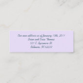 De Visite Mini Nouvelle carte d'adresse Marié (Dos)